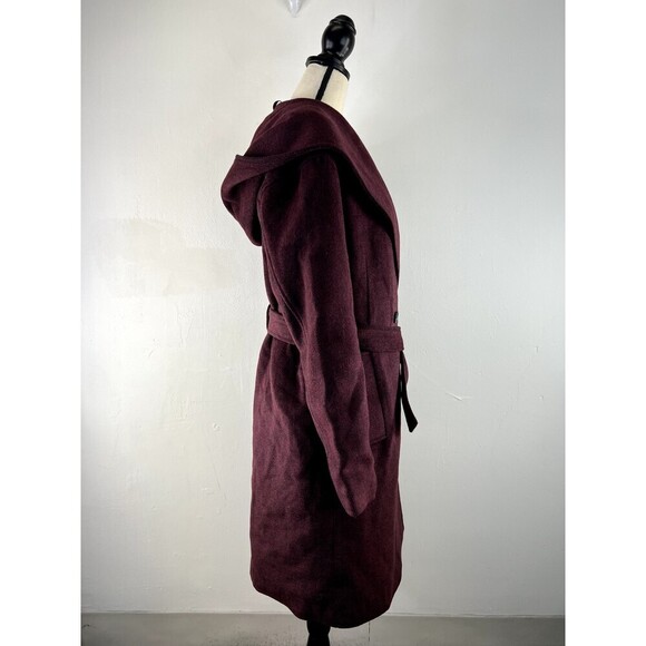 Avec Les Filles Women's Beet Hoodie Long Sleeve Belt Coat SZ S - Picture 2 of 3